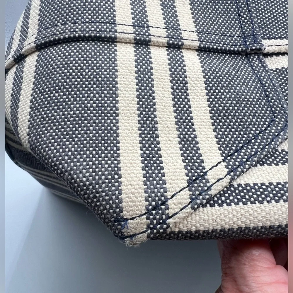 Kate Spade Blue and Cream Striped Tote - EUC